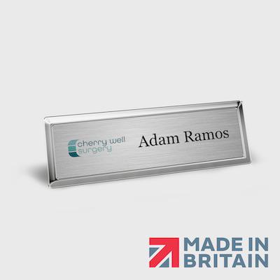 NAME BADGE METAL FRAME