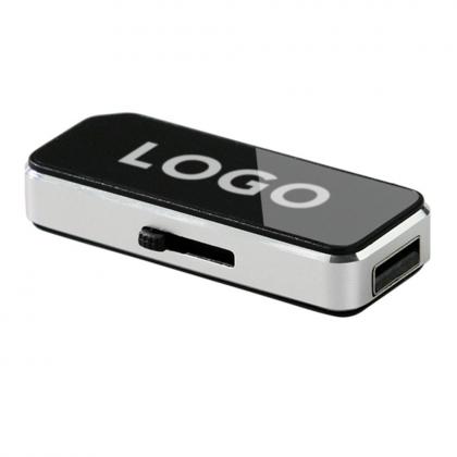 USB 2.0 stick with illuminated logo, standard packing teabag