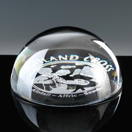 Lead Crystal Dome Paperweight