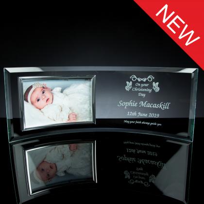 6mm Curved Clear Frame with 6" x 4" Chrome Photo-Frame