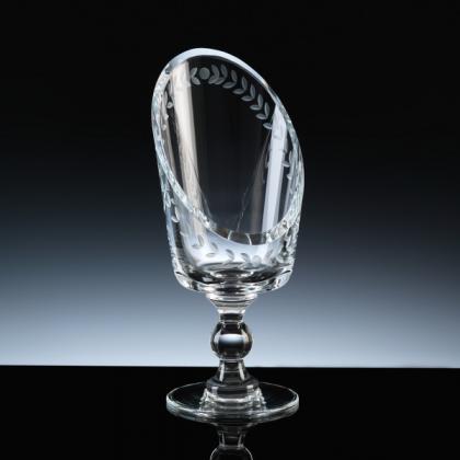 Balmoral Glass - 8" Sliced Chalice Laurel Cut