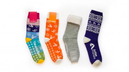 Premium Classic Crew Sustainable Fluffy Socks with Gripper