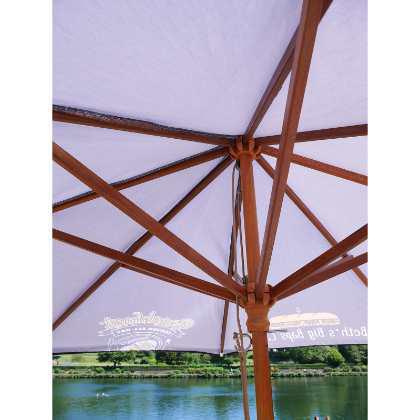 3m Round Wooden Eco Parasol - Image 2