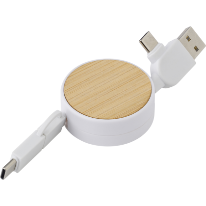 Auroraesia Bamboo Extendable Charging Cable