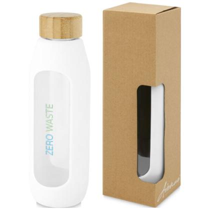 Tidan 600 ml borosilicate glass bottle with silicone grip - Image 3