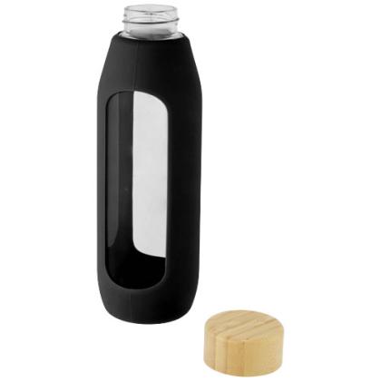 Tidan 600 ml borosilicate glass bottle with silicone grip - Image 2