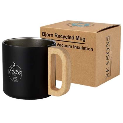 Bjorn 360 ml RCS certified recycled stainless steel mug with copper vacuum insulation - Image 3
