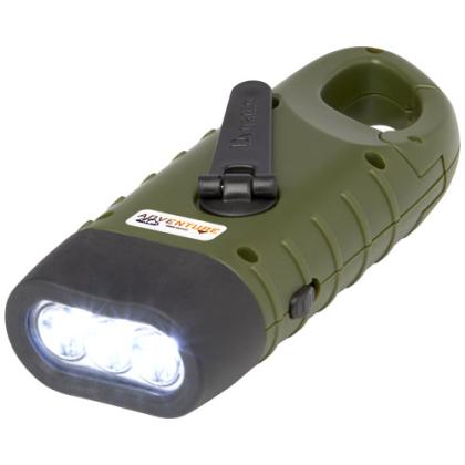 Helios recycled plastic solar dynamo flashlight with carabiner - Image 3