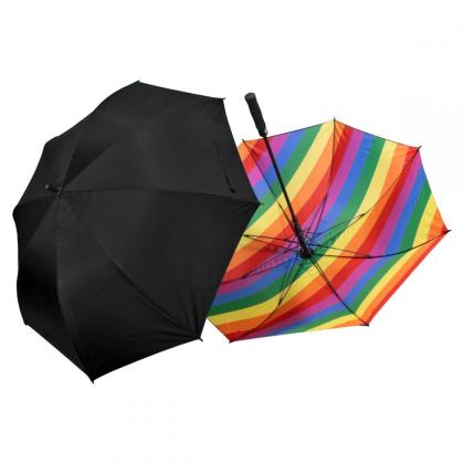 27 Inch Automatic Opening Golf Umbrella (UK Stock: All Black)