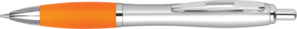 Contour Argent Ballpoint Pen - Silver - Orange