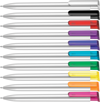 Absolute Argent Ballpoint Pen (Blue Ink)