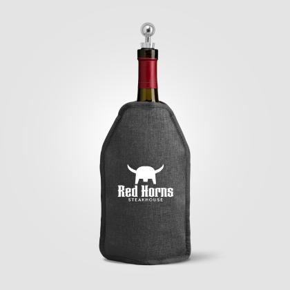 Nest Recycled Polyester Heathered Wine Bottle Cooler – 16.3 x 22.5 cm