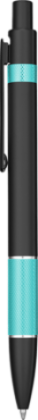 Contrast Metal Ballpoint Pen - Light Blue