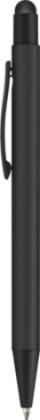 Ergo-i Soft Feel Noir Metal Ballpoint Pen with Stylus - Black