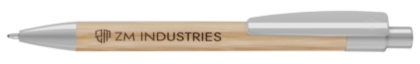 Panda Bamboo Ballpoint Pen - Silver