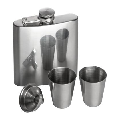 Metal Hip Flask Set with 2 Cups Sandviken 170 ml