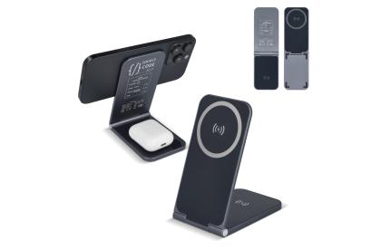 2255 - Xoopar Zero 2 in 1 Wireless Charger Compatible with MagSafe