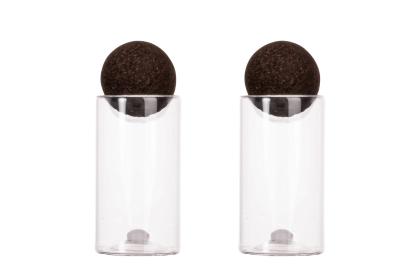 Sagaform Nature salt/pepper jars with cork stoppers 2 pcs.