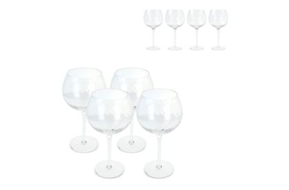 Byon Opacity set of 4 wineglasses with stylish glass pattern 470ml