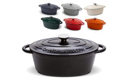 Orrefors Jernverk Enamelled Oval Iron Pan 3.5L