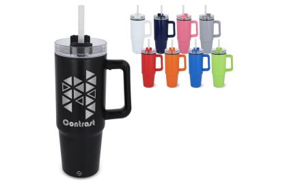 Miami mug with handle and straw 800ml