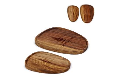 InSideOut 2-pack wooden trays in organic shape