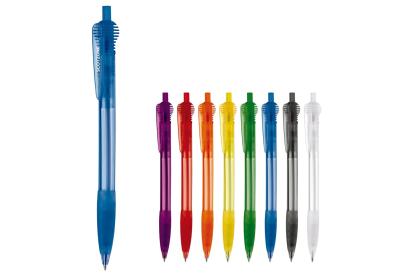 Cosmo ball pen transparent rubber round clip