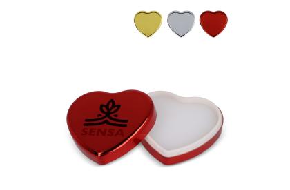 Flat metallic Heart shape lipbalm