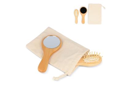 Schima superba wood Brush & Mirror set