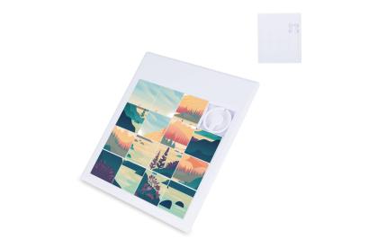 Large sliding puzzle of recycled ma