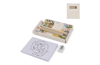 8 piece colouring set in recycled milkcarton box