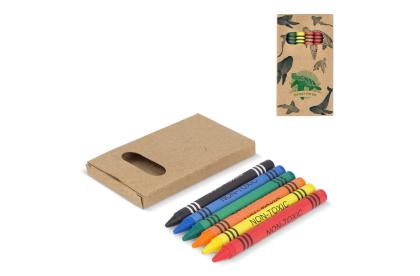 6pc crayons in craft box