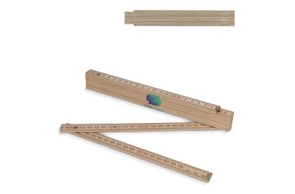Folding ruler wood 2m premium natural