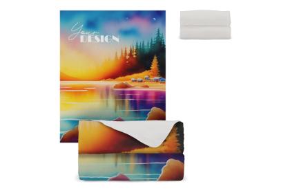 R-PET fleece blanket sublimation 120 x 150 cm 250 g/m²