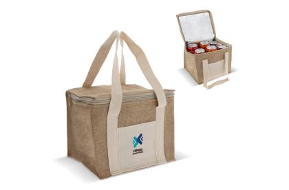 Cooler bag jute square 22x18x18cm