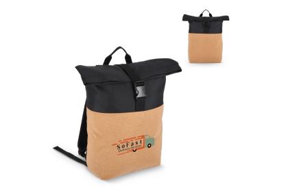 Rolltop backpack cork & R-PET 18L