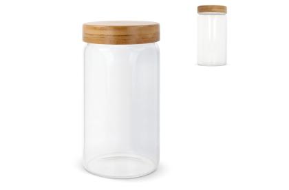 Canister glass & bamboo 1200ml