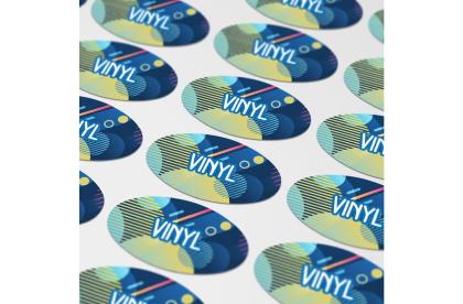Vinyl Sticker Oval 60x35mm