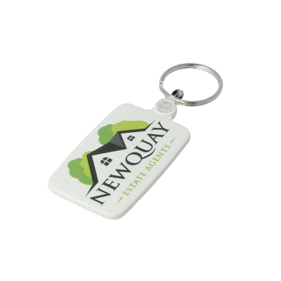 Recycled 55mm Rectangle Keyring - Image 2