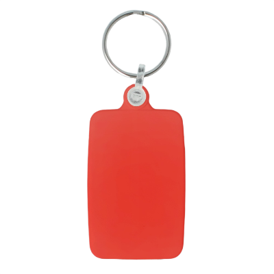 Recycled 55mm Rectangle Keyring - Image 4