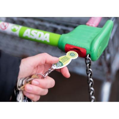 Recycled Trolley Stick Oval Keyring - Image 2