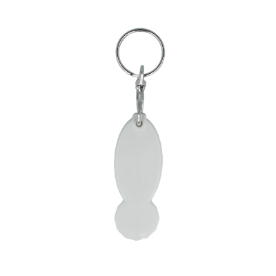 Recycled Trolley Stick Oval Keyring - Image 4
