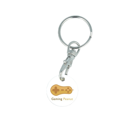 Recycled EURO Trolley Coin Keyring - Image 3