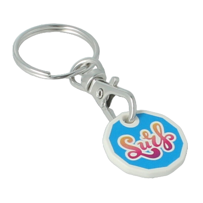 Recyced Trolley Coin Keyring - Image 2