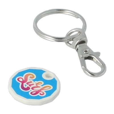 Recyced Trolley Coin Keyring - Image 4