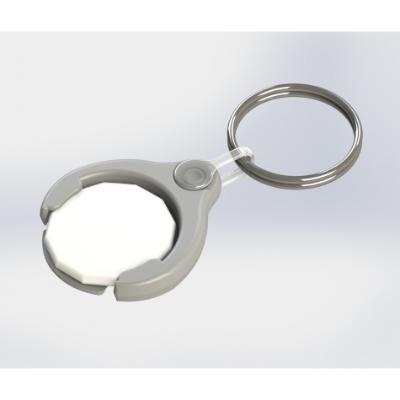 Recycled Pop Coin Lite Trolley Keyring - Image 4