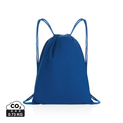 Impact AWARE&trade; recycled cotton drawstring backpack 145g