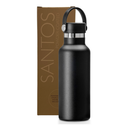 Santos recycled black 500ml insulated bottle - Image 3