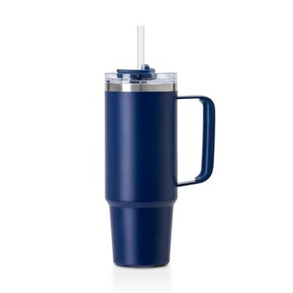 Grande 880ml recycled insulated cup with straw - Image 4